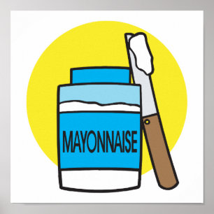 Affiche bocal de mayonnaise