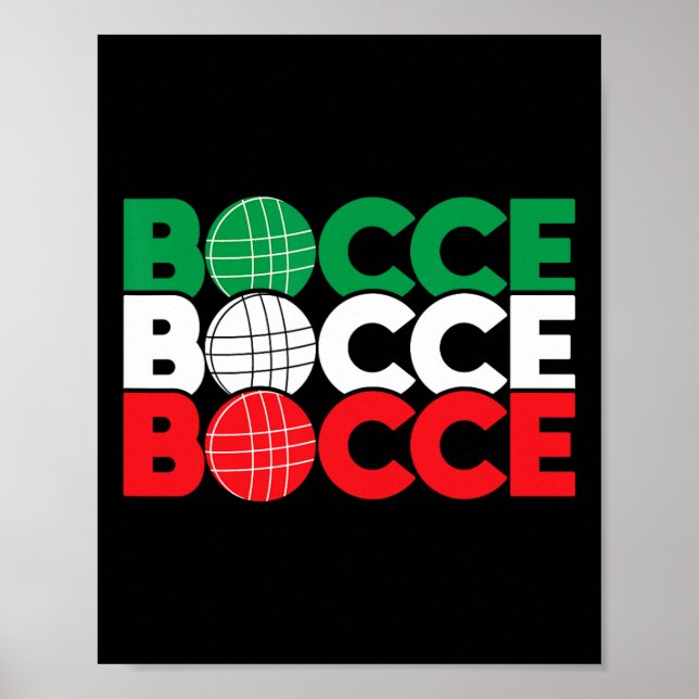 Affiche Bocce - Enthousiaste de jeu de Byll Lawn Bowling B (Devant)