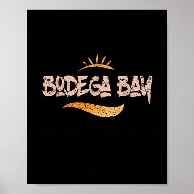 Affiche Bodega Bay Californie mode de rue  (Devant)