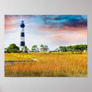 Affiche Bodie Lighthouse Outer Banks North Carolina Art