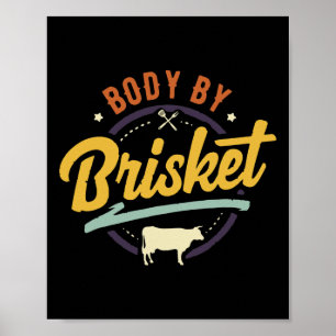 Affiche Body By Brisket Byckyard Cookout Bbq Grill