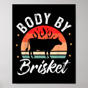 Affiche Body Par Brisket Funny Bbq Smoker Barbecue Cadeau