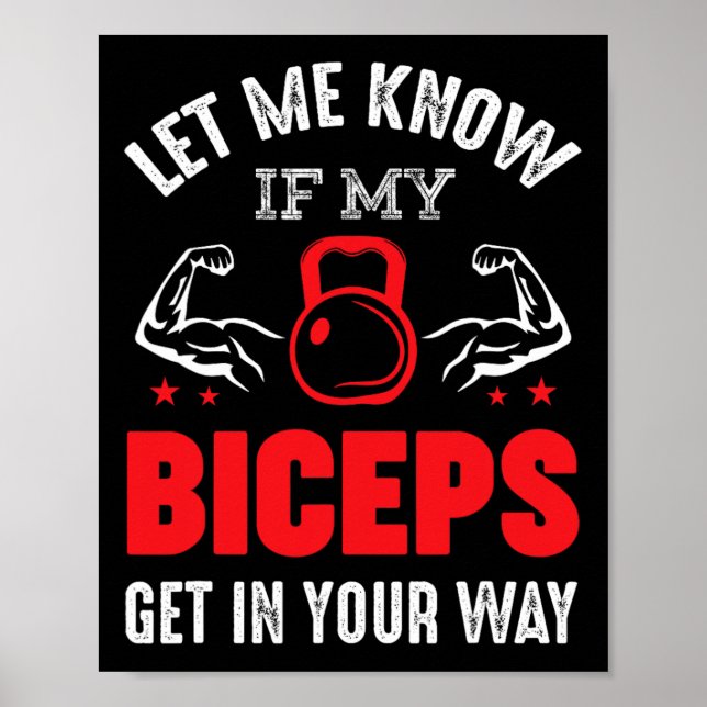 Affiche Bodybuilder Biceps Fitness Fitness Motivation (Devant)