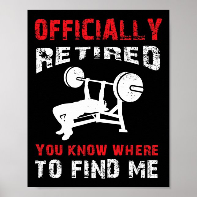 Affiche Bodybuilder Retraite Cadeau Retraité Bodybuilding  (Devant)