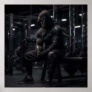 Affiche Bodybuilder se focalise sur l'ascenseur suivant