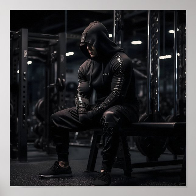 Affiche Bodybuilder se focalise sur l'ascenseur suivant (Devant)