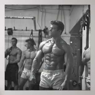 Affiche Bodybuilder vintage 2