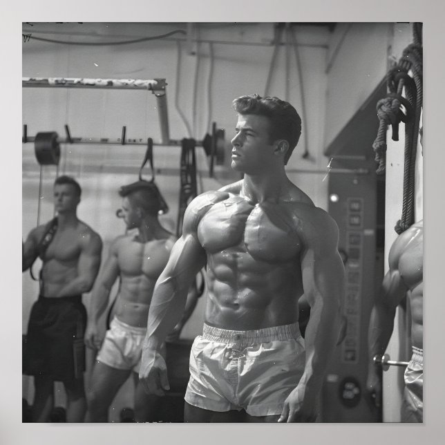 Affiche Bodybuilder vintage 2 (Devant)