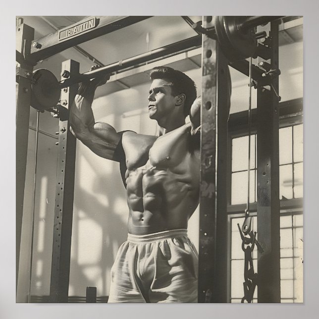 Affiche Bodybuilder vintage 3 (Devant)