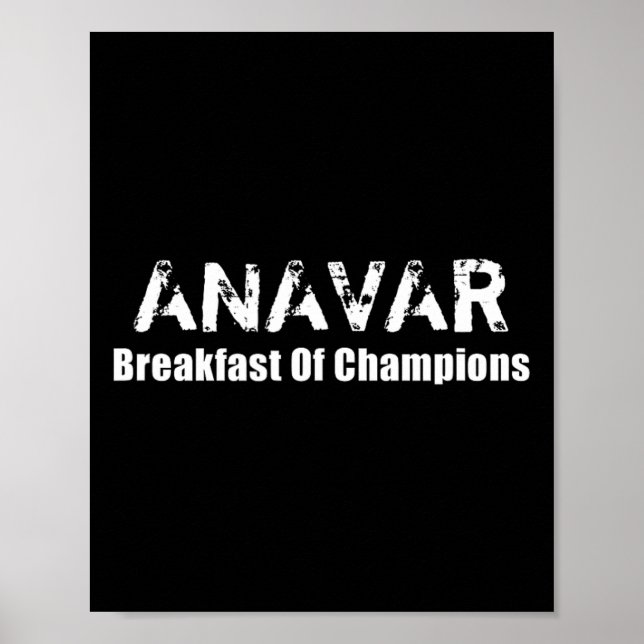 Affiche Bodybuilding Anavar Steroids - Petit-Déjeuner Cham (Devant)