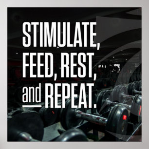 Affiche Bodybuilding Gym entraînement Motivationnel