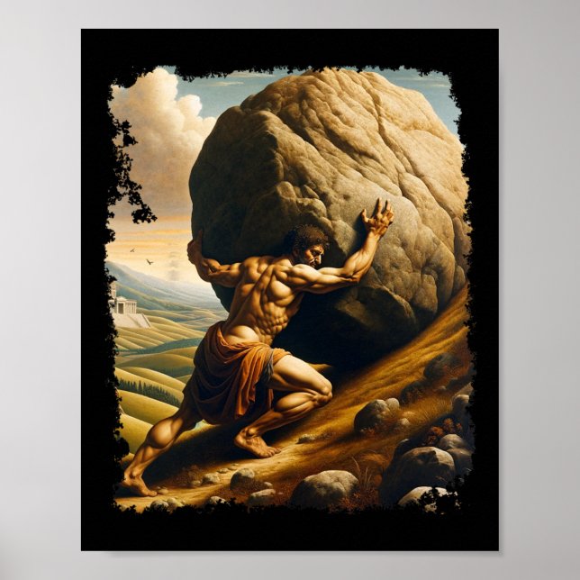 Affiche Bodybuilding Sisyphus Endurance Clic Art Greek Myt (Devant)