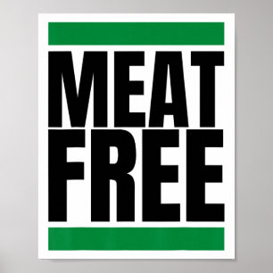 Affiche Bodybuilding végan sans viande Végan Straight Edge