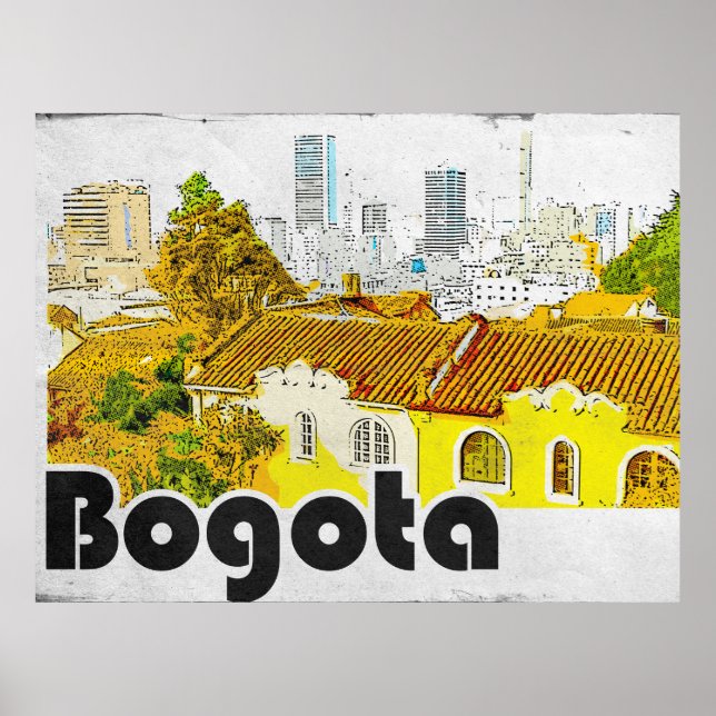 Affiche Bogota Colombie Vintage (Devant)