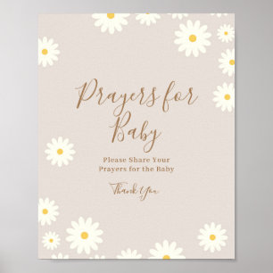Affiche Bohème Daisy Prières florales pour l'affiche bébé