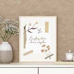 Affiche Bohême Tout est mieux quand nous sommes ensemble