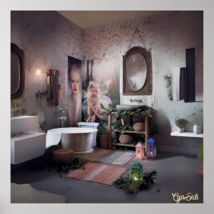 Affiche "Bohemian Bath Bliss - Fairy and Feminine Elegance