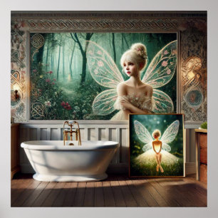 Affiche "Bohemian Bath Bliss - Fairy and Feminine Elegance