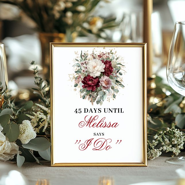 Affiche Bohemian Blush Burgundy Dais Until I Do (Bohemian Blush Burgundy Dais Until I Do Poster)