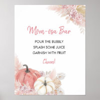 Bohemian Fall in Love Baby shower Mom-osa Bar Post
