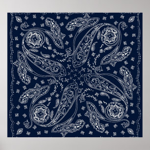 Affiche Bohemian Paisley Vintage Print