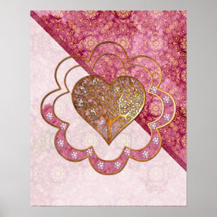 Affiche Bohemian Valentine Whimsey 3D