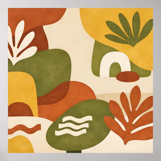 Affiche Boho Abstract Botanical Art (Devant)