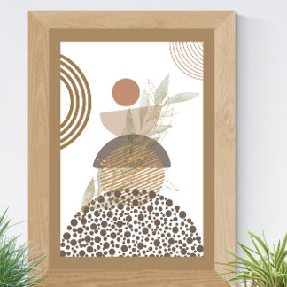 Affiche Boho Abstrait minimaliste