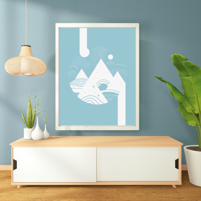 Affiche Boho Abstraite lune paysage (Créateur téléchargé)