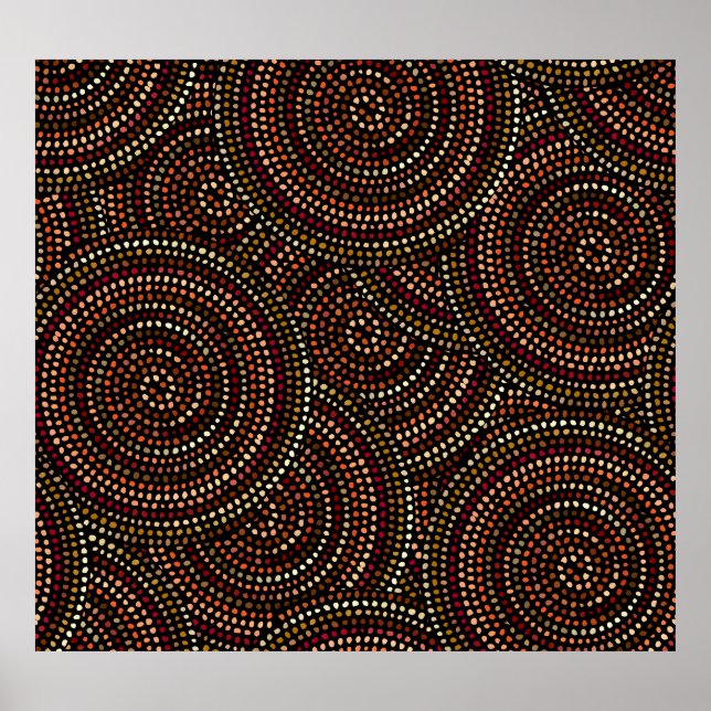 Affiche Boho Africain : Art Tribal Sans Seamless. (Devant)