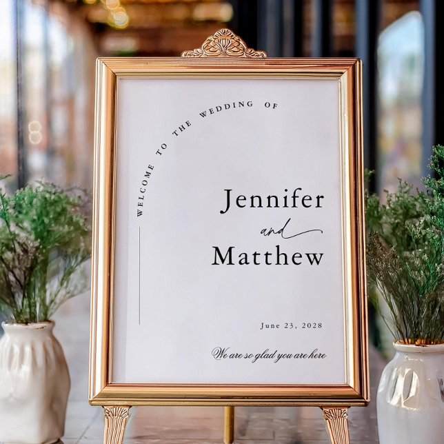 Affiche Boho Arch Accueil Mariage simple (Créateur téléchargé)