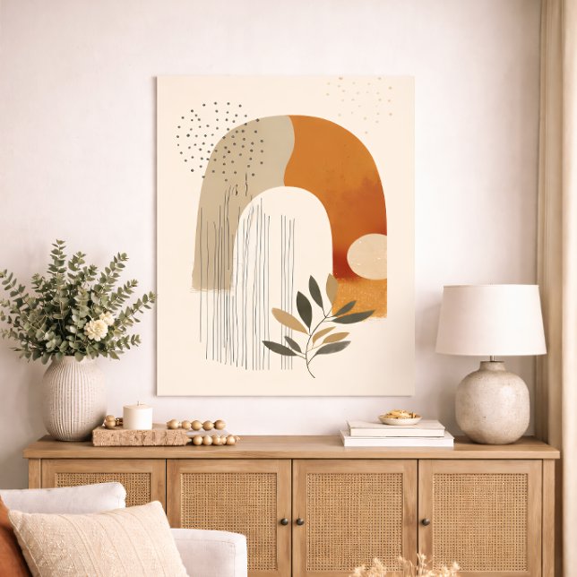 Affiche Boho Arch Botanique Géométrique Neutre Terracotta  (Créateur téléchargé)
