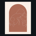 Affiche Boho Arch Kissing Continual Linear Line Art 2<br><div class="desc">Boho Arch Kissing Continual Linear Line Art 2</div>