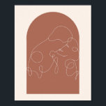 Affiche Boho Arch Kissing Continual Linear Line Art 2<br><div class="desc">Boho Arch Kissing Continual Linear Line Art 2</div>