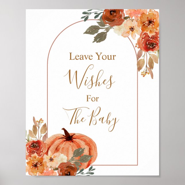 Affiche Boho Arch Terracota Baby shower Voeux pour bébé (Devant)