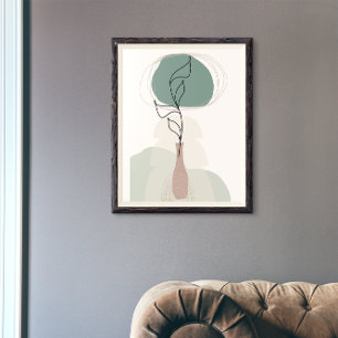 Affiche Boho Art Style Vase moderne Plante