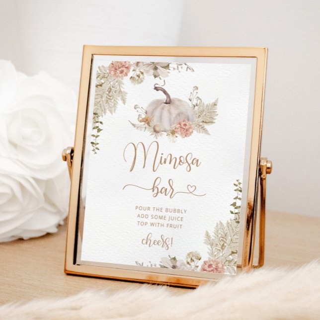 Affiche Boho automne citrouille signe barre mimosa (Créateur téléchargé)