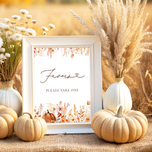 Affiche Boho Automne Citrouilles Faveurs S'Il Vous Plaît P
