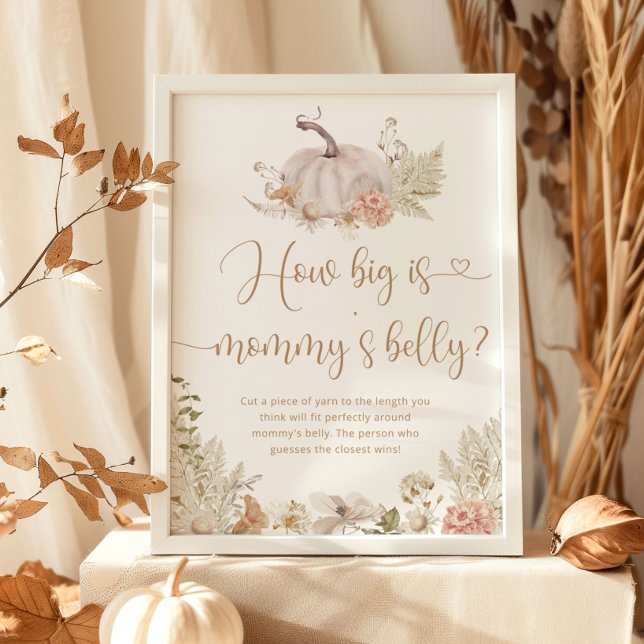 Affiche Boho automne quelle taille est maman's ventre jeu  (Créateur téléchargé)