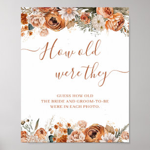 Affiche Boho Automne Terracotta Automne Fête des mariées J