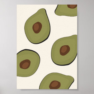 Affiche Boho Avocado Motif Tropical Summer Imprimer