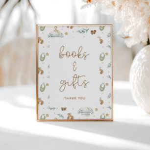 Affiche Boho Baby Motif Baby shower Livres Cadeaux
