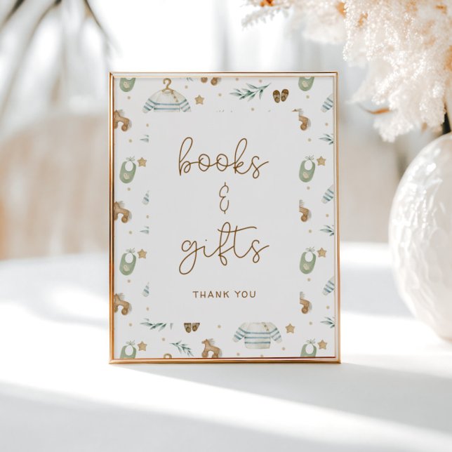 Affiche Boho Baby Motif Baby shower Livres Cadeaux (Créateur téléchargé)