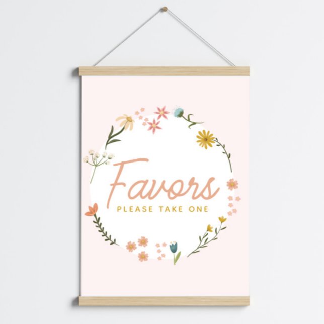 Affiche Boho Baby shower Fleur sauvage Faveur (Créateur téléchargé)