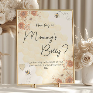 Affiche Boho Baby shower miel quelle est la taille du vent