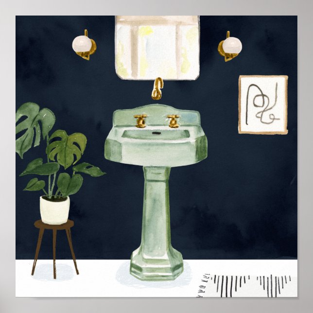 Affiche Boho Bath Sinks II (Devant)
