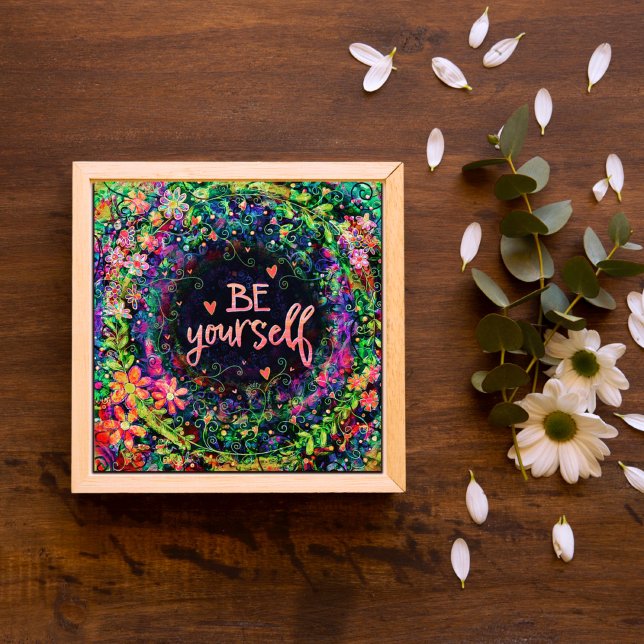 Affiche Boho Be Yself Citation Inspirationnelle Inspirivit (Créateur téléchargé)