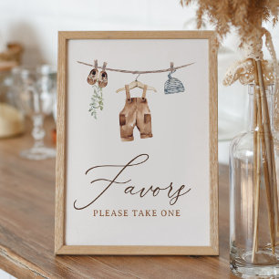 Affiche Boho Bébé Vêtements Garçon Baby shower Faveurs Sig
