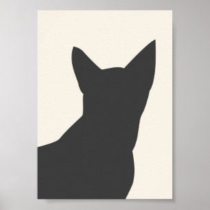 Affiche Boho Black Cat Silhouette Été Imprimer