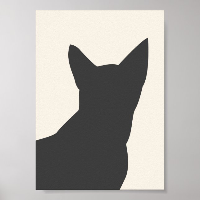 Affiche Boho Black Cat Silhouette Été Imprimer (Devant)